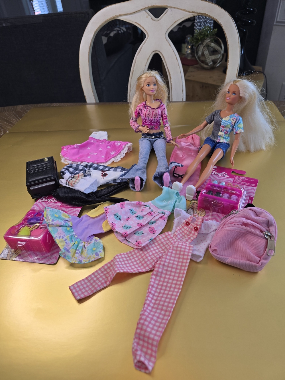 Mattel Barbie Dolls with Accessories and Multi-Color Outfits